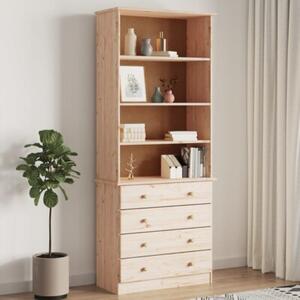 Biblioteczka z szufladami alta, 77x35x186,5 cm, lita sosna