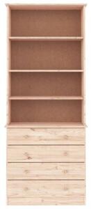 Biblioteczka z szufladami alta, 77x35x186,5 cm, lita sosna