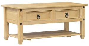 Stolik kawowy z szufladami corona, 100x48x45 cm, drewno sosnowe