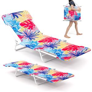 Składany leżak plażowy 2 szt