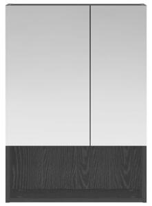 Szafka z lustrem do łazienki czarny dąb 50 x 14,5 x 70 cm