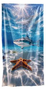 Szybkoschnący ręcznik plażowy AQUALIS niebieski 70 x 140 cm, 100% mikrofibra