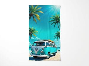 Szybkoschnący ręcznik plażowy BREEZIO turkusowy 70 x 140 cm, 100% mikrofibra