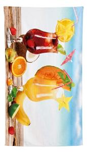 Szybkoschnący XXL ręcznik plażowy DRINKOZA kolorowy 150 x 210 cm, 100% mikrofibra
