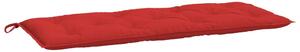 Poduszka na ławkę ogrodową, czerwona, 120x50x7 cm, tkanina