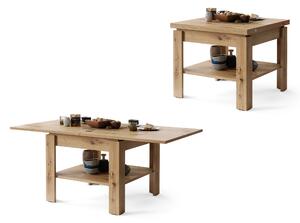 LEO Dąb Artisan - KOMPAKTOWA ŁAWA STOLIK Z ROZKŁADANYM BLATEM STÓŁ ŁAWOSTÓŁ
