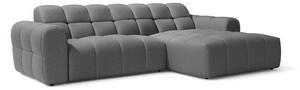 Narożnik do salonu Aleria Mini prawostronny - szara plecionka Ado 1614 - Limitowana oferta