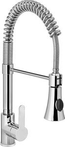 Bateria Umywalkowa Z Wyciganym Prysznicem Jednootworowa Nierdzewna Wys. 445 Mm - Hendi 810170