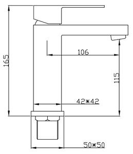 Mexen Cube bateria umywalkowa, chrom - 72900-00