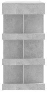 Stolik barowy z półkami, szarość betonu, 100x50x101,5 cm