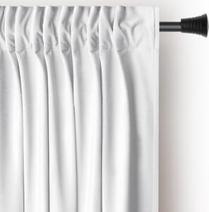Biała aksamitna zasłona częściowo zaciemniająca (dimout) 140x245 cm Pleat – Restilo