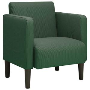 Sofa fotel z podÅokietnikami ciemnozielona 54cm tkanina corduroy