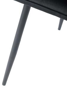 MebleMWM Krzesło tapicerowane czarne DC-6122 CZARNY WELUR 66