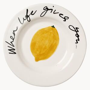 Ręcznie malowany talerz deserowy Lemon