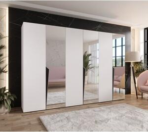 Szafa uchylna otwierana Piano 2 300 (3x100) wys. 202 cm biaÅy + u. czarny