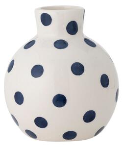Biały ceramiczny ręcznie malowany wazon (wysokość 11 cm) Fian – Bloomingville