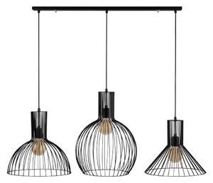 Czarna lampa wisząca z metalowym kloszem Fellini – Opviq lights