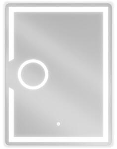 Mexen Onyx lustro łazienkowe podświetlane z lusterkiem kosmetycznym 60 x 80 cm, LED 6000K, antypara - 9813-060-080-611-00