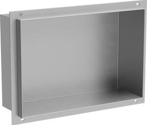 Mexen X-Wall-NR półka wnękowa bez kołnierza 30 x 20 cm, inox - 1911302010