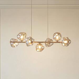 Lampa wisząca Lava TK Lighting, możliwość ściemniania, kremowy / amber, salon / jadalnia, szkło, nowoczesny