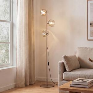 Lampa stojąca Lava TK Lighting, kremowy / amber, salon / jadalnia, szkło, nowoczesny