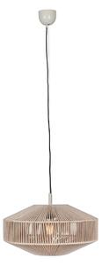 Lampa wisząca Japandi brązowy sznur 46 cm - Svea