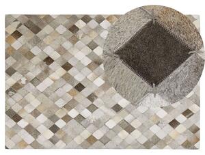 Dywan prostokątny skórzany patchwork 140 x 200 cm rustykalny design Banaz Beliani