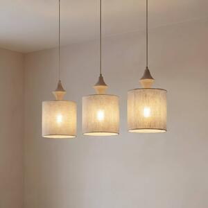 Lampa sufitowa Amura TK Lighting, możliwość ściemniania, kremowy / amber, salon / jadalnia, tkanina / materiał / jedwab, nowoczesny