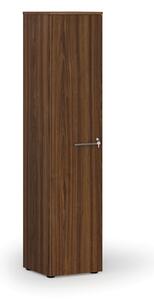 Szafa biurowa wąska PRIMO WOOD, 400 x 420 x 1781 mm, orzech