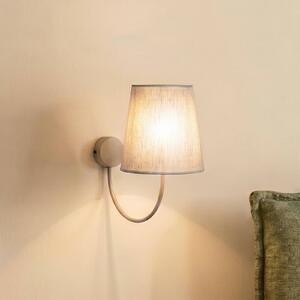 Kinkiet Candi TK Lighting, możliwość ściemniania, kremowy / amber, salon / jadalnia, tkanina / materiał / jedwab, nowoczesny