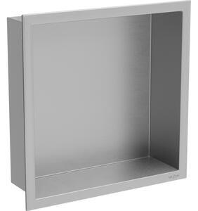 Mexen X-Wall-R półka wnękowa z kołnierzem 30 x 30 cm, inox - 1910303010