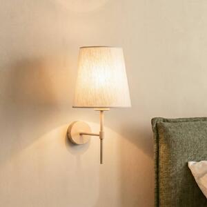 Kinkiet Elizabeth TK Lighting, możliwość ściemniania, kremowy / amber, salon / jadalnia, tkanina / materiał / jedwab, nowoczesny