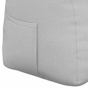 Nowoczesna ergonomiczna poduszka na plecy w aksamitnej tkaninie - szara chmurka