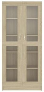 Witryna, dąb sonoma 82,5x30,5x185 cm, materiał drewnopochodny