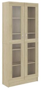 Witryna, dąb sonoma 82,5x30,5x185 cm, materiał drewnopochodny