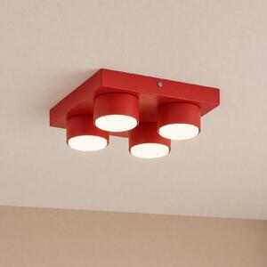 Lampa sufitowa Brix TK Lighting, możliwość ściemniania, czerwony, salon / jadalnia, metal, nowoczesny