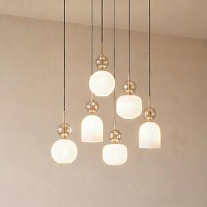 Lampa wisząca Sophia TK Lighting, możliwość ściemniania, biały / opal, salon / jadalnia, szkło, nowoczesny