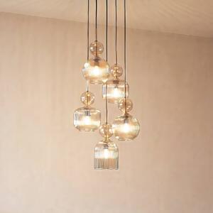 Lampa wisząca Sophia TK Lighting, możliwość ściemniania, aluminiowy / szary / cynkowy, salon / jadalnia, szkło, nowoczesny