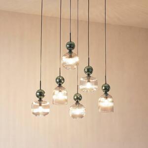 Lampa wisząca Sophia TK Lighting, możliwość ściemniania, zielony, salon / jadalnia, szkło, nowoczesny