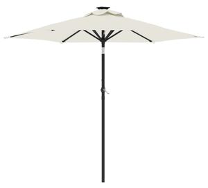 Parasol ogrodowy na stalowym słupku, biały, 225x225x212 cm