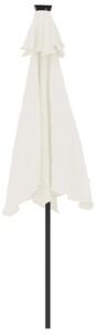 Parasol ogrodowy na stalowym słupku, biały, 225x225x212 cm