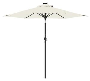 Parasol ogrodowy na stalowym słupku, biały, 225x225x212 cm