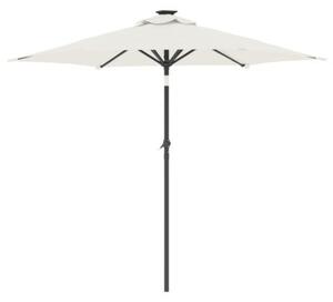 Parasol ogrodowy na stalowym słupku, biały, 225x225x212 cm