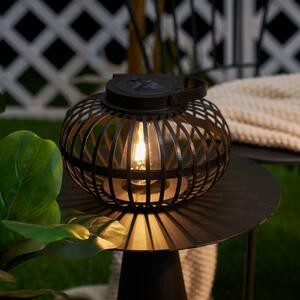 Pauleen Lampa stołowa LED z panelem słonecznym SUNSHINE BLISS, czarna, 17 cm, BLISS, czarny, bambus, młodzieżowy