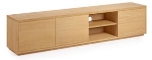 Szafka pod TV w dekorze dębu w naturalnym kolorze 200x44 cm Abilen − Kave Home