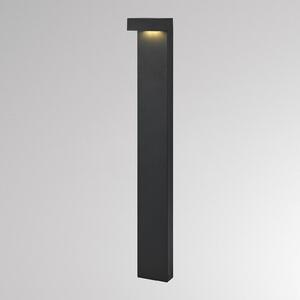 Molto Luce Słupek oświetleniowy LED ATO, wysokość 85 cm, DALI, antracyt, IP65, metal możliwość ściemniania, czarny, aluminium, nowoczesny