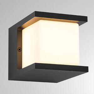 Molto Luce Kinkiet zewnętrzny FYNN-U, czarny, aluminium, nowoczesny