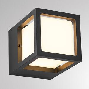 Molto Luce Kinkiet zewnętrzny FYNN-X, czarny, aluminium, nowoczesny