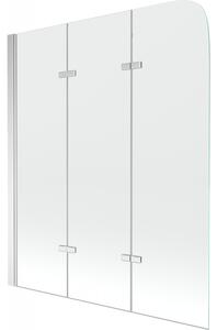 Mexen Felix parawan nawannowy 3-skrzydłowy 120 x 140 cm, transparent, chrom - 890-120-003-01-00