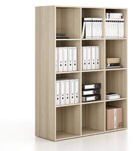 Regał FRAME, dolny, 3 kolumny, 1735 x 1299 x 450 mm, dąb naturalny